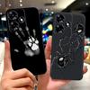 For Infinix Hot 30 Play 30i Hot30 4G Elegant Floral Cat Phone Case For Infinix Hot 30 30Play Hot30i Black Silicone Soft Cases