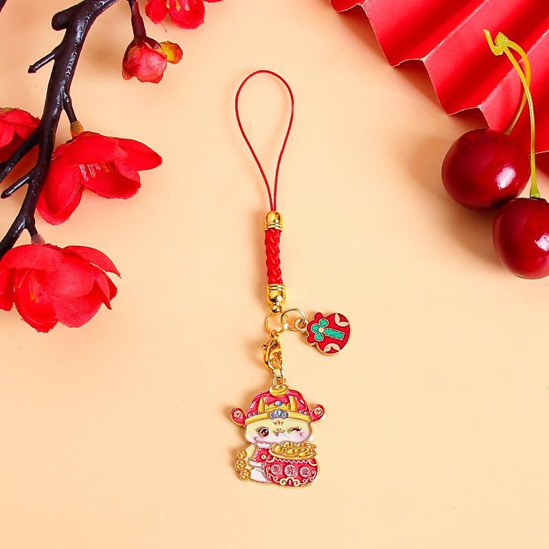 Χαριτωμένο Κινούμενο Σχέδιο Κινέζικη Πρωτοχρονιά Ζωδιακός Φίδι Μπρελόκ Έτος του Φιδιού Τυχερό Μπρελόκ Κρεμαστά Γούρι Διακόσμηση για Κρεμαστή Τσάντα Δώρα