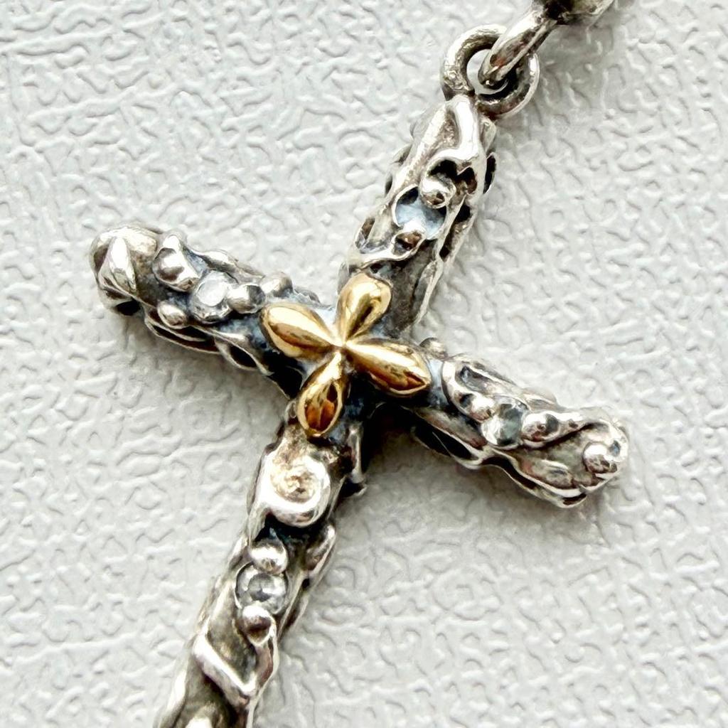 Used [Rare] love&hate love&hate cross pendant top cross