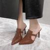 Fashion 2025 New style Baotou type high-heeled shoes pointy heel 8.5CM comfortable casual wear fashion sandals Hollow sexy single shoes