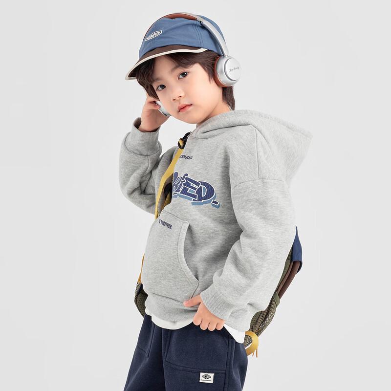 Boys' Fleece-Lined Winter Hooded Pullover Sweatshirt