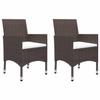Maison Exclusive - Ensemble à manger de jardin 5 pcs Marron