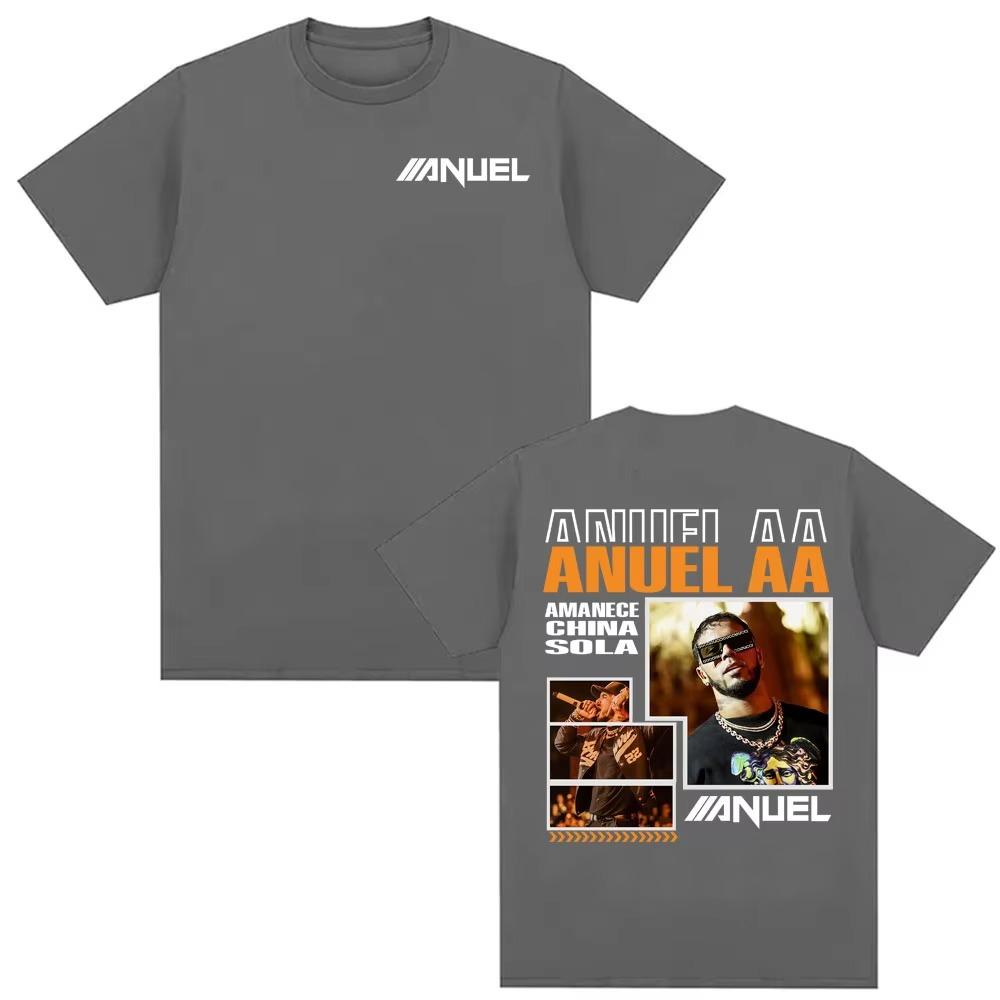 Rap Singer Anuel AA Real Hasta La Muerte Tshirt 2026 Springsummer Men Women Fashion Harajuku Street Wear Y2K Tshirt