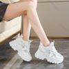 Fashion Breathable Mesh Chunky Sneakers for Women 2025 Spring Fashion White Platform Sports Shoes Woman Comfort Thick Sole Walking Shoes