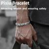 Thailändisches Silber Reichtumstransfer Pixiu Kupfermünze Herrenarmband mit dominanter männlicher und weiblicher Persönlichkeit Herz Klassisches Armband