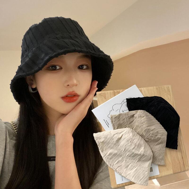 Женская простая черная шляпа-ведро C6697_Black