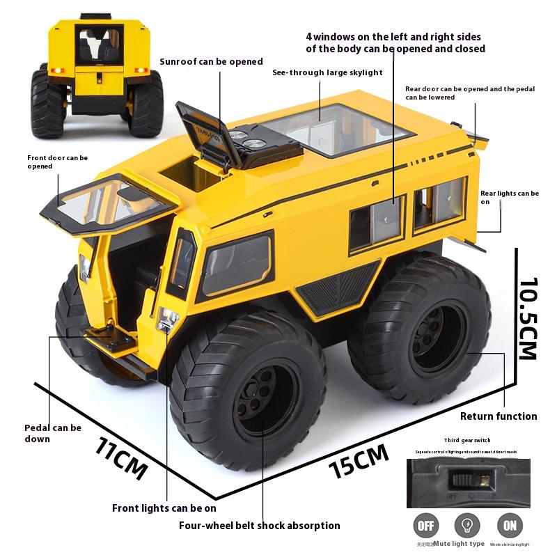 1:24 Russian Sherp All Terrain Off Road Vehicle Alloy Metal Diecast Car Model Sound & Light Ornaments Collection Gift For Friend