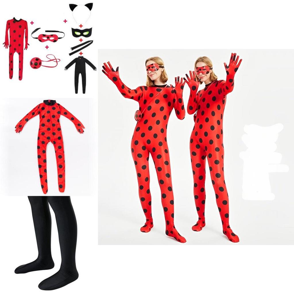 Cute And Stylish Miraculous Ladybug Jumpsuit Outfit Ideal For Cosplay Dress-up And Parties!