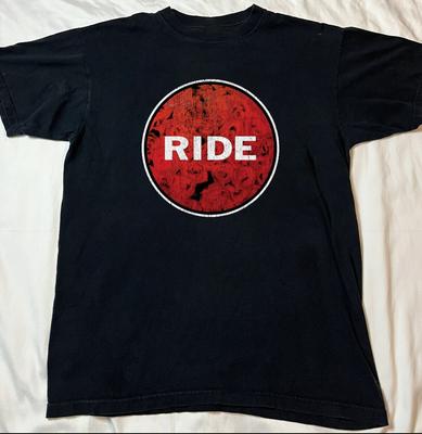 VERY RARE! Ride Band Black Cotton T- Shirt FULL Size S-5XL Unisex AD728 Unisex T-Shirt