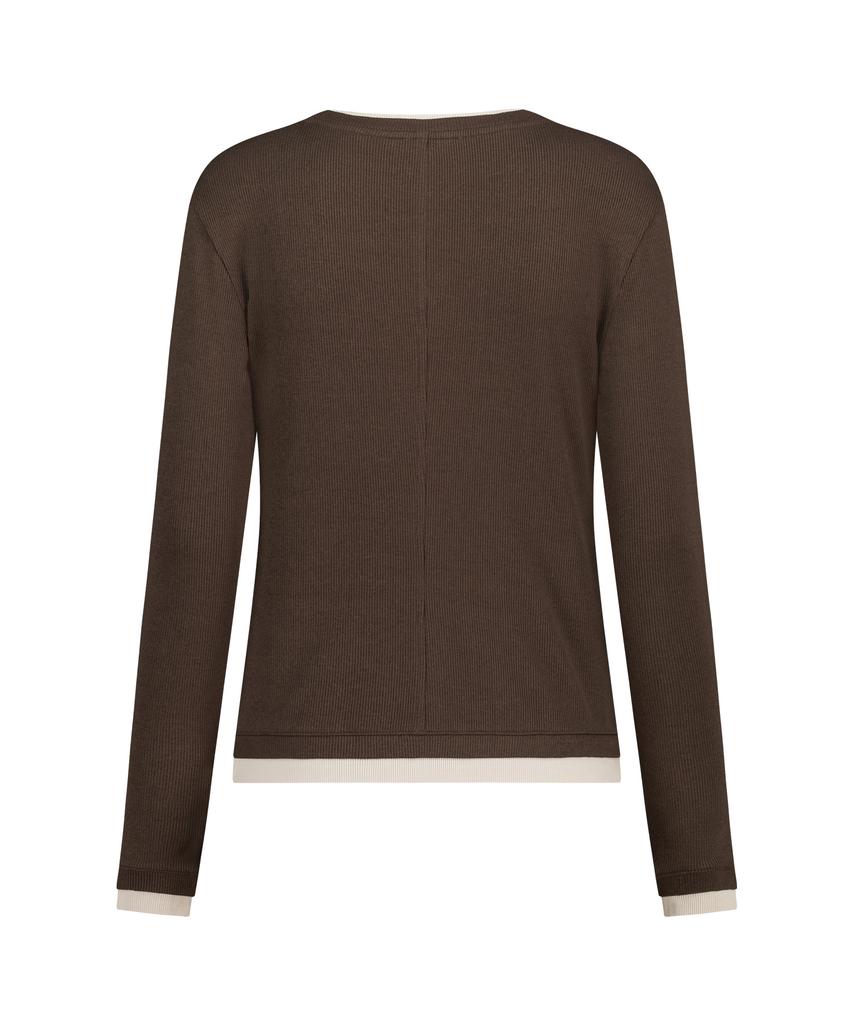 OUTDOOR VOICES (W)Layered Long Sleeve Tee (Brown)