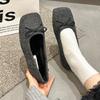 Fashion Flats Women Loafers Shoes Square Toe Flats Shallow Shoes Fashion Dress Autumn Cozy Sandals 2025 Casual New Sport Mujer Zapatos