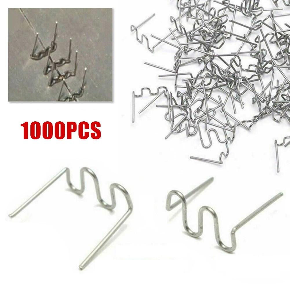 300/1000pcs Wave Staples For Car Bumper Bodywork Plastic Stapler Repair Kit 0.6/0.8mm Pre-cut Wave Staples Soldering Tools