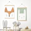 Deer Fox Rabbit Bear Hedgehog Woodland Nursery Wall Art Print Canvas Painting Nordic Poster Wall Pictures Baby Kids Room Decor