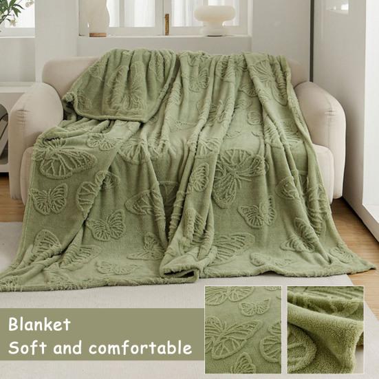 3D Butterfly Baby Blanket Double-Sided Flannel Soft Throw Blanket Fluffy Infant Toddler Newborn Receiving Blanket for Boys Girls Crib Stroller