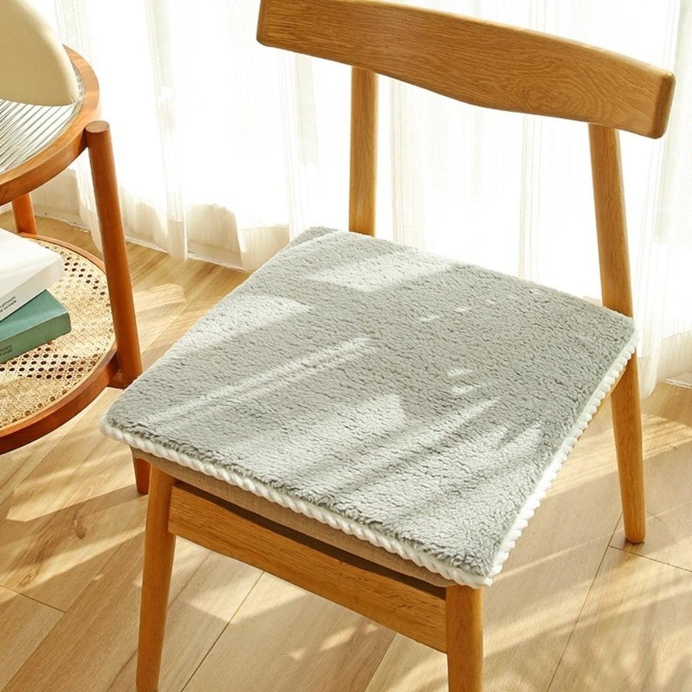 Anti-Slip Office Chair Pad 40cm Dining Chair Pad New Lamb Velvet Seat Cushion