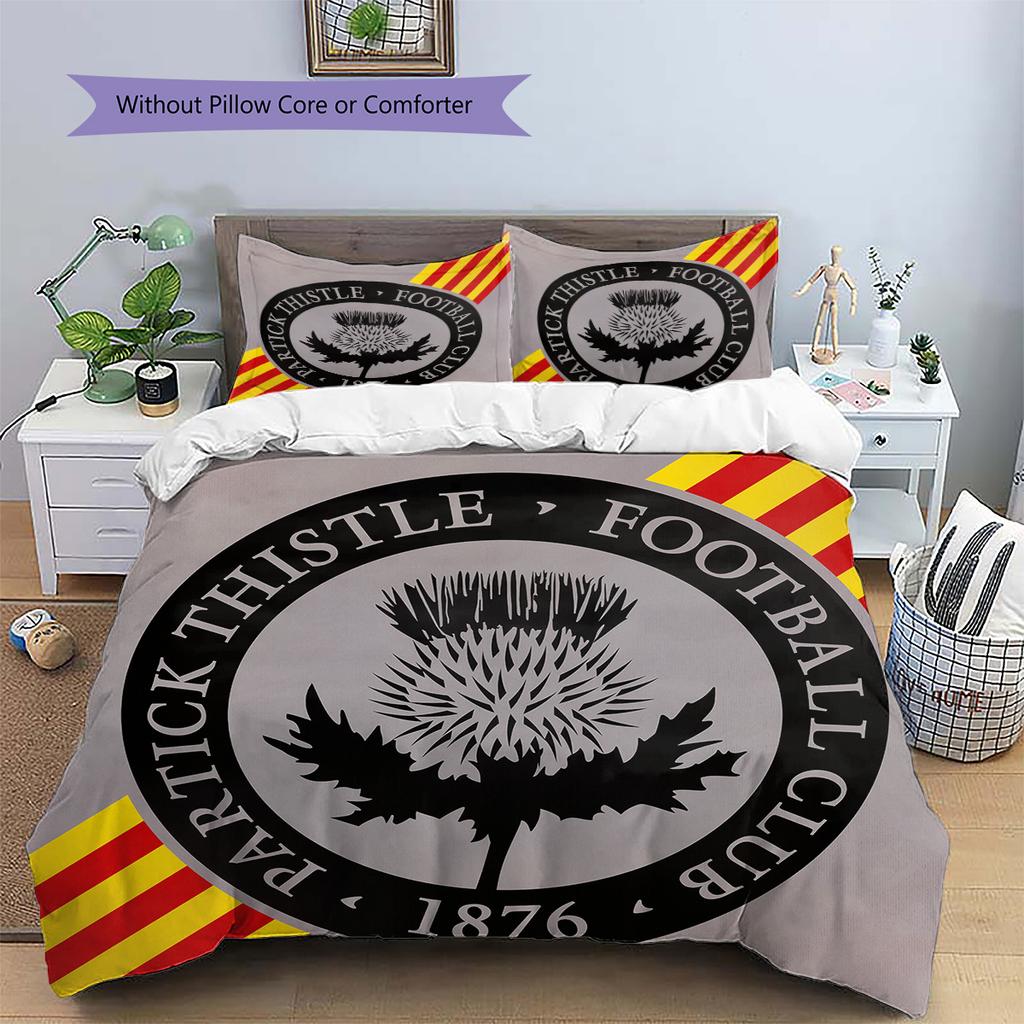 Partick Thistle F.C.  Pattern Bedding Quilt Set  Home Decoration  Gift (1 * duvet cover + 2 * pillowcase  without core)