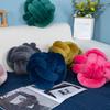 Nordic Style Plush Cushion With Knotted Spun Polyester Cover For Home Decor