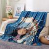 Cat Women  Print Flannel Blanket, High quality Comfortable for All Seasons, Home Decor, Warmth and Comfort