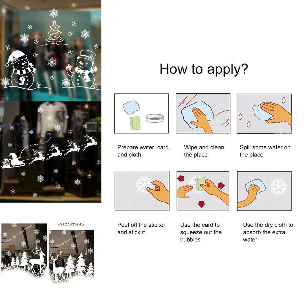 Autocolante de Crăciun fermecătoare pentru ferestre cu artă capricioasă cu Moș Crăciun pentru decor festiv în fiecare spațiu