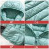 Warm Hooded Women Down Jacket Windproof Parka Coat White Duck Down Casual Autumn Winter