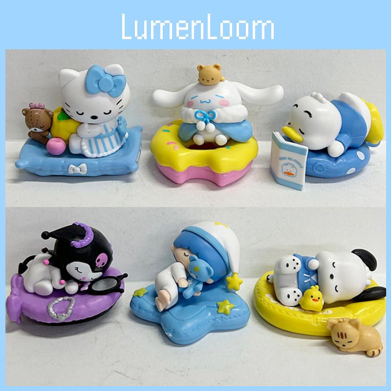 Cute Sleeping Kuromi Kt Big Ear Dog Action Figure Toy Wholesale Pvc Material