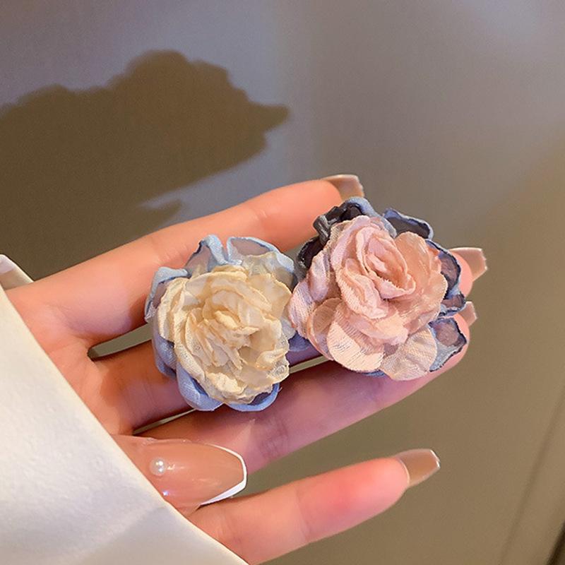 Silver Needle Sweet Flower Butterfly Pearl Tassel Earrings Trend Stud Earrings Temperament Earrings Women