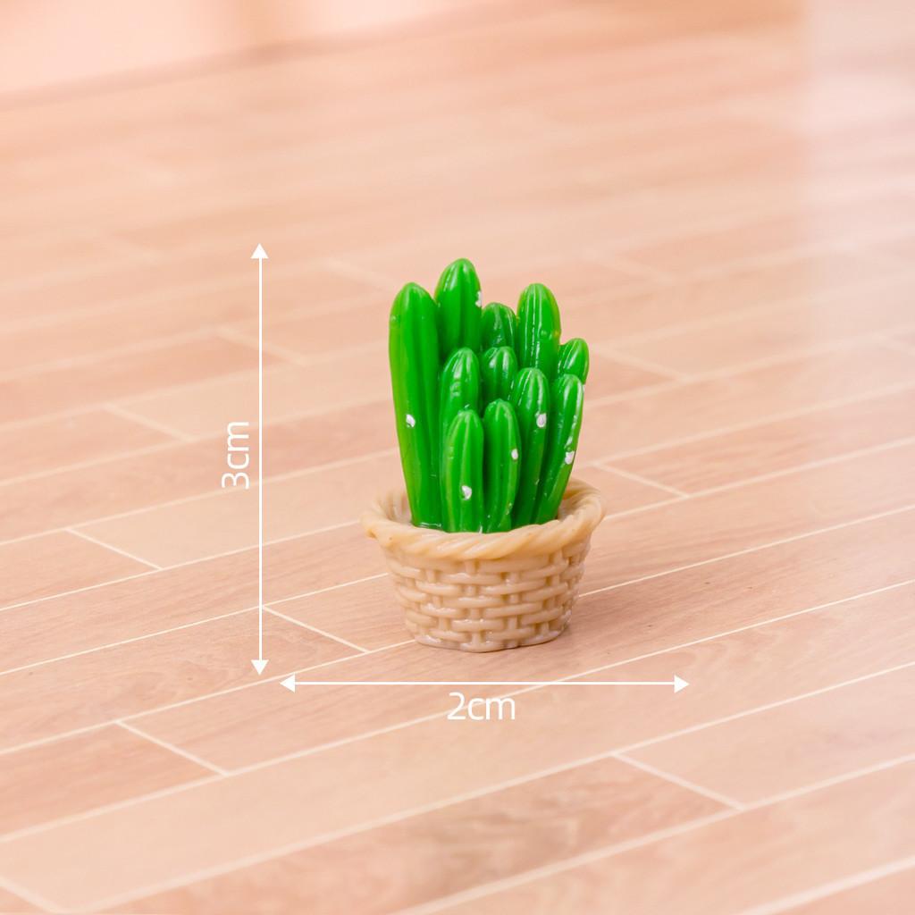 Charming Miniature Resin Cactus For Desk Diy Garden Accessories Cute Plant Decor