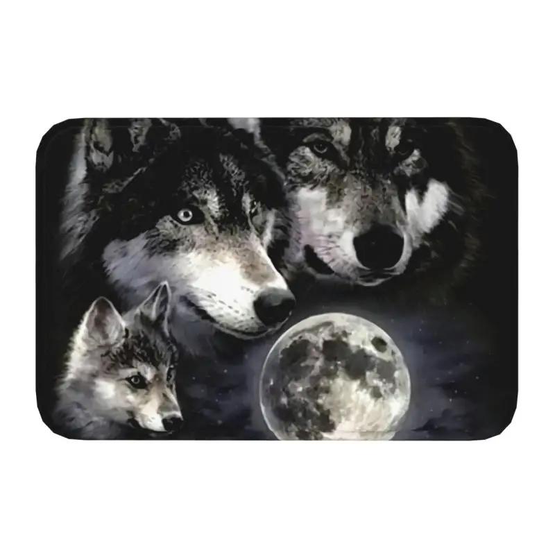 Animal Wolf Front Floor Door Entrance Mat Indoor Kitchen Bathroom Doormat Bedroom Carpet Rug