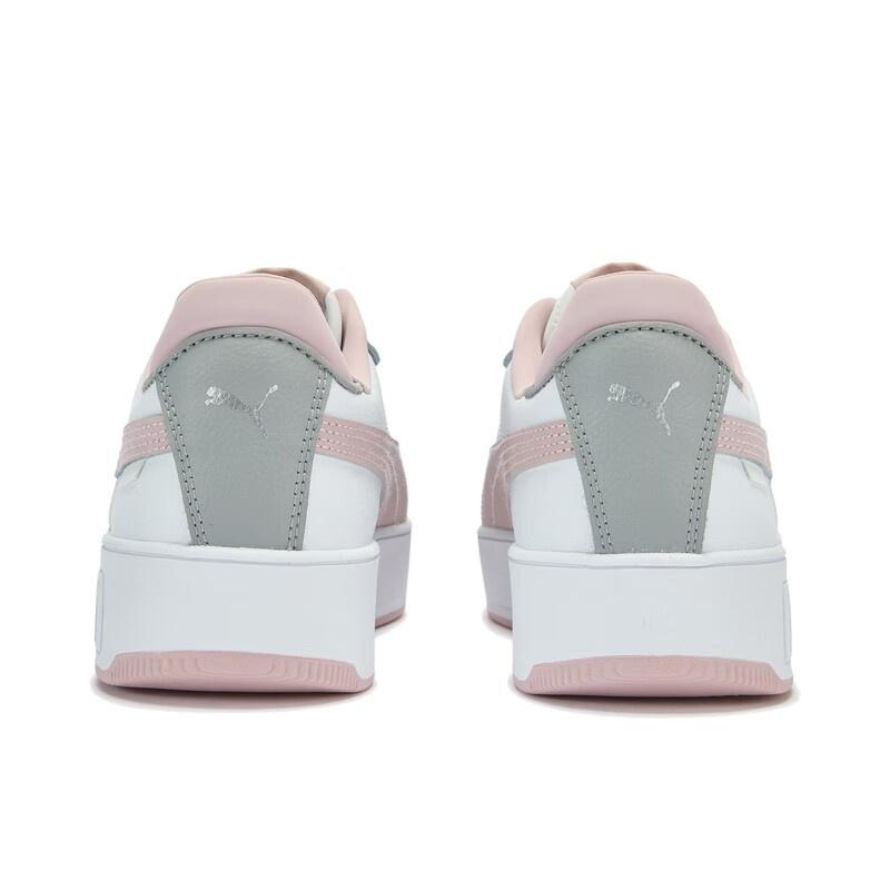 PUMA Carina Street Abrasion Resistant Low top Skateboard Shoes Women's White Gray 389390-53