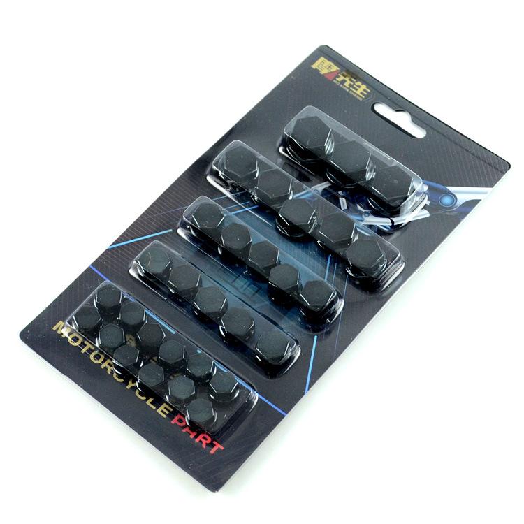 30Pcs/set Motorcycle Nut Cover Modification Screw Plating Caps for Car Motor Scooters Electric Nut Cover 0.8/1/1.2/1.4cm 8Colors