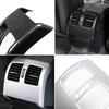 Car Carbon Fiber Texture Rear Air Condition Air Outlet Vent Frame Cover Sticker Trim For Mercedes Benz C Class W204 2008 - 2013