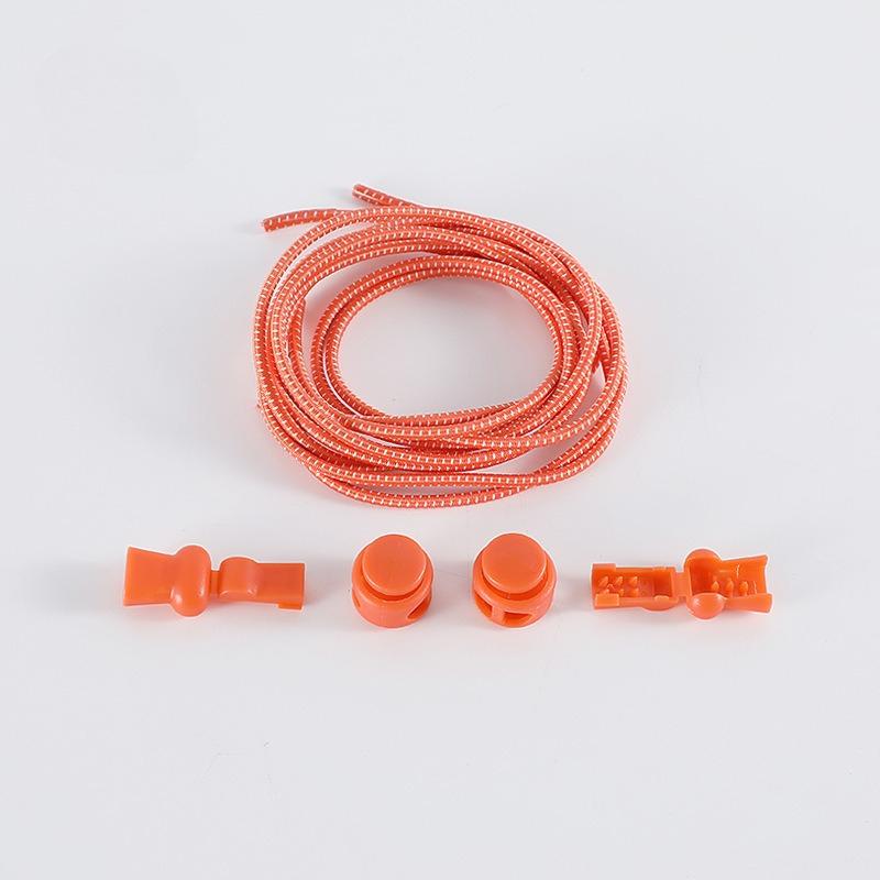 1 jeu Lacets élastiques Élastiques Antidérapants Sans nœuds Lacets paresseux Élastiques à verrouillage Verrouillage rond Lacets de marche rapide Accessoires de chaussures