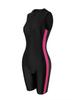 European and American Women's Slim-Fit One-Piece Zipper Swimsuit: Five-Point Pants for Diving & Surfing