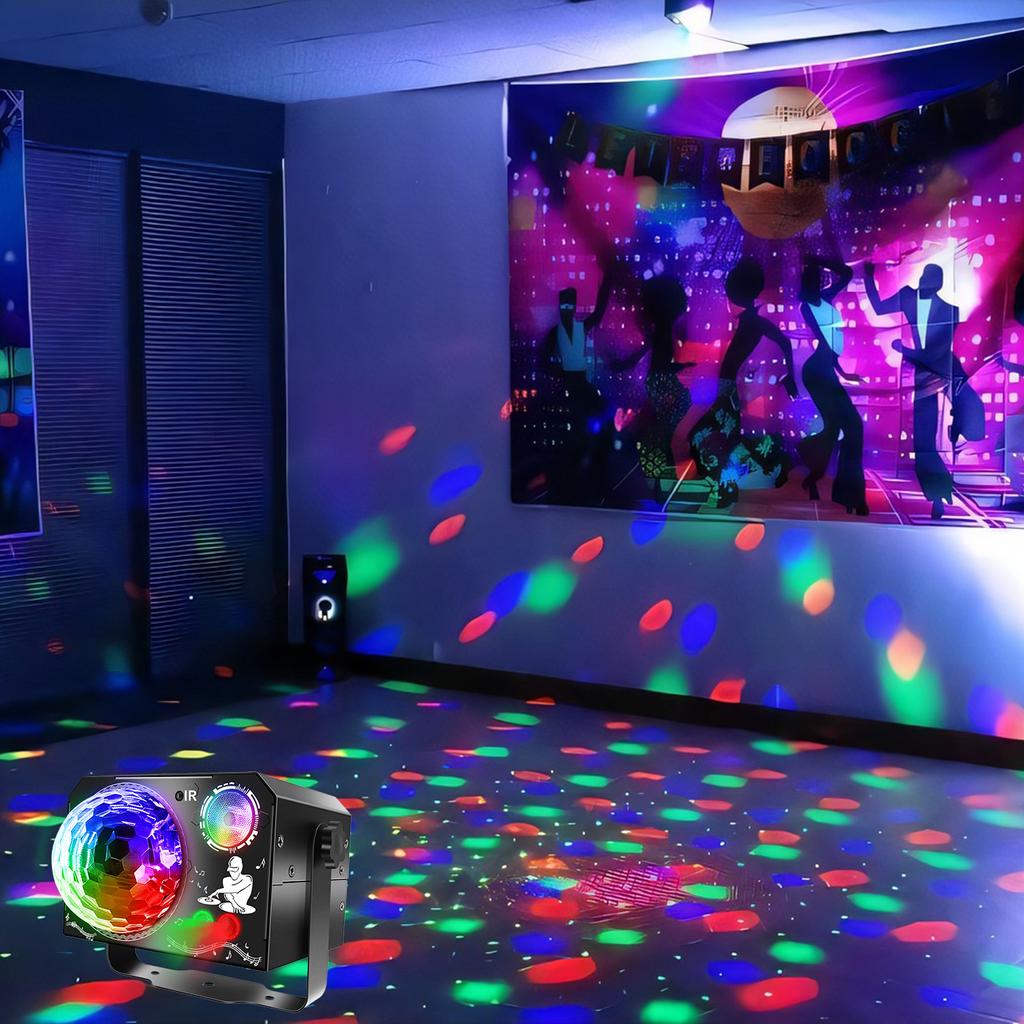 4-in-1 Party Lights Disco Ball Lights Dj Disco Lights Stage Lights Sound Activated Strobe Lights Christmas Wedding Home Decor