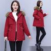 Parker Mid-length Padded Jacket Winter Women's Loose Plus Velvet Padded Jacket Lamb Down Padded Jacket Thickened Jacket