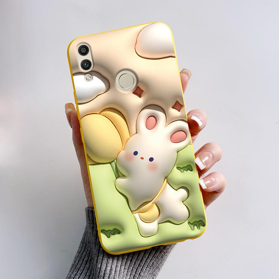 For Huawei Honor 8X Case Honor 8A 8C 8S Cover Cute Rabbit Panda Painted Soft TPU Phone Case For Honor 8A 8C 8S 8X Honor8X Fundas