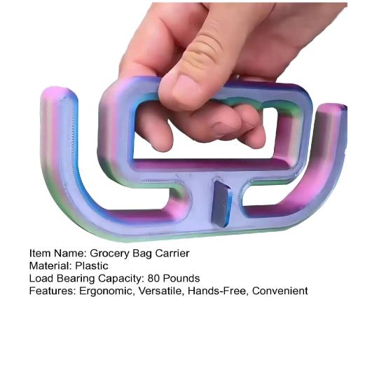 Grocery Bag Carrier Holder 80lbs Capacity Heavy Duty Shopping Bag Rack Comfortable Grip