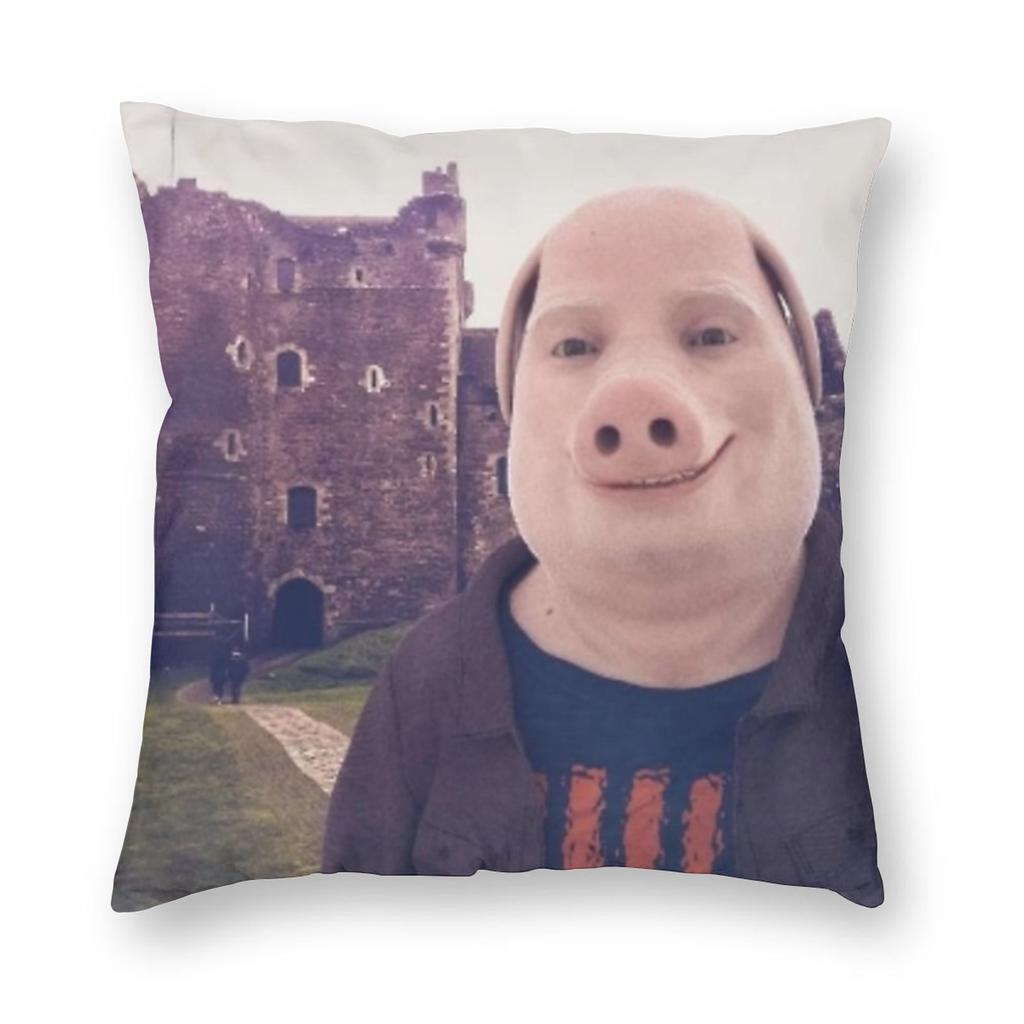 John Pork Is Calling Funny Meme Pillowcase Printing Polyester Cushion Cover Decoration Pillow Case Cover Home Zippered 40*40Cm