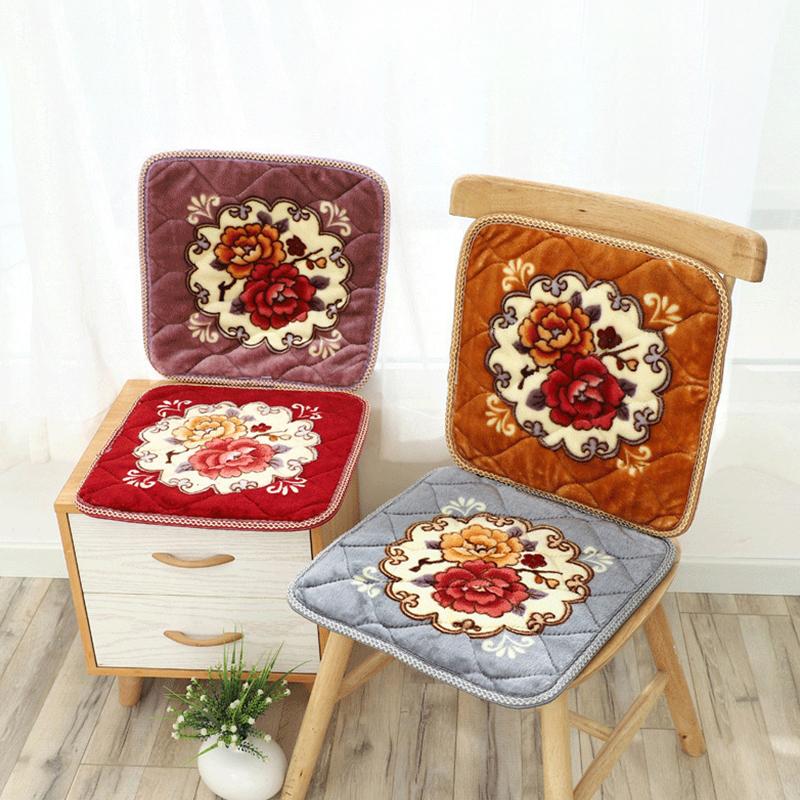 1 ks Podložka na židli Protiskluzová Náhodná barva Teplé podsedáky na židli Zesílená podložka na stoličku Pastýřské květiny 40x40CM Fleece