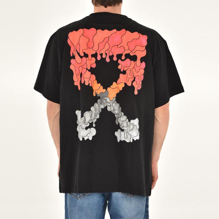 OFF WHITE Koszulka z strzałką Markerową OMAA038S21JER0021025