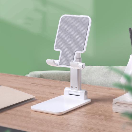 Adjustable Foldable Phone Stand Portable Desktop Holder for Tablets Smartphones Non-Slip Scratch-Proof Phone Mount for Video Calls Streaming Travel