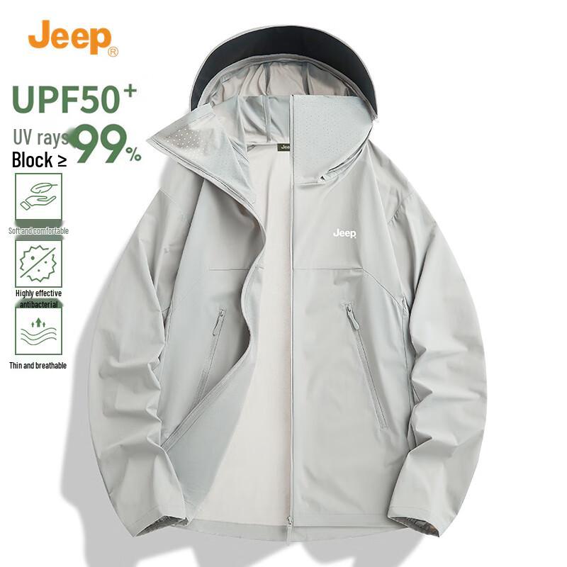 JEEP Men s Ice Silk UPF50+ Sun Protection Jacket 2XL