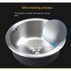 304 Lavabo Sottopiano Rotondo Nano Isola Bancone Bar Piccolo Singolo Lavello Cucina Lavello Acciaio Inox Lavabo Lavaggio Verdure