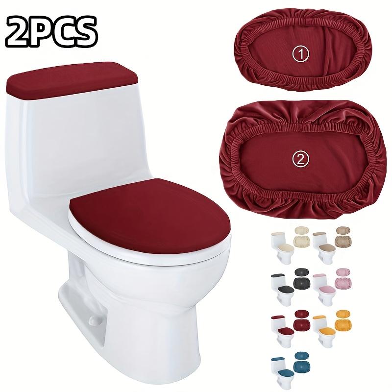 Thick Plush Toilet Cover Set with Tank Cover, Stretchy Elastic, Color, Fit for Home and Hotel Bathroom