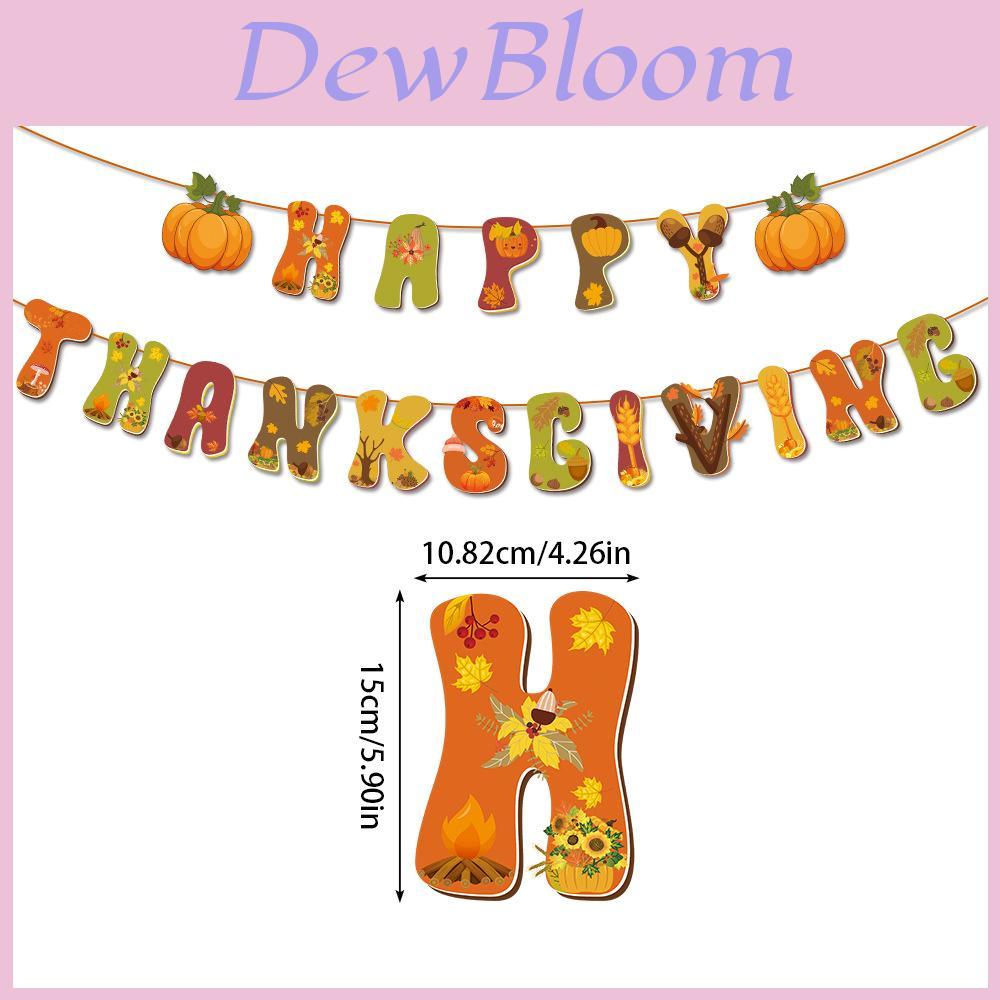 Thanksgiving Banner Set With Paper Letters For Fall Party Decor And Event Setup