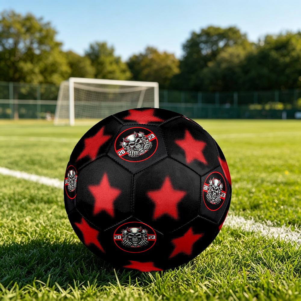 1PC Star Devil Skulls Edition Soccer Ball Size 5 Football Machine Sewn Indoor/Outdoor Universal Football W35