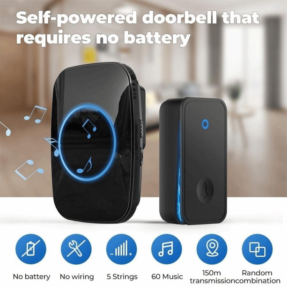150M Range Smart Doorbell 60 Ringtones Door Bell Chime Intelligent Wireless Doorbell  Apartment