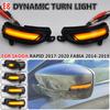 Side Wing Mirror Indicator Dynamic Turn Signal LED Light For Skoda Fabia 2014 2015 2016 2017 2018  Rapid 2017-
