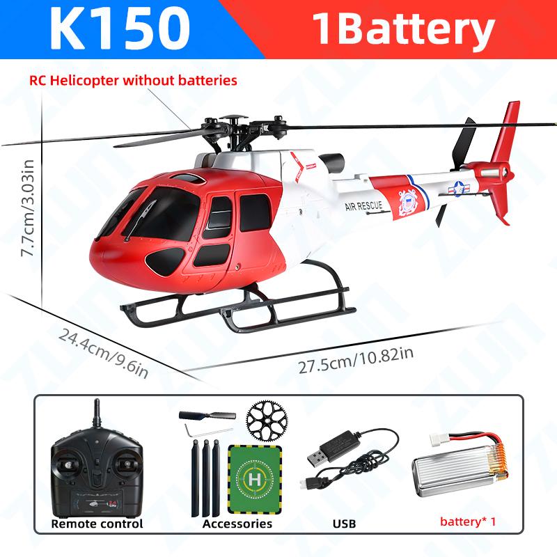 WLtoys K150 2.4G RC Helicopter 6-Aixs Gyro 4CH Altitude Hold Optical Flow Brushless Remote Control Helicopter Toys For Kid Adult