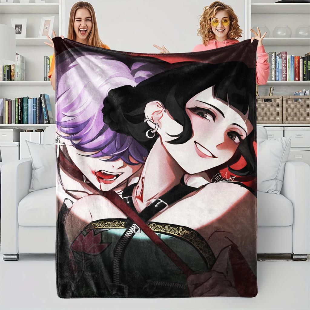 K-Pop-Dämonenjäger Decke Heißer Anime Flanell Überwurfdecke Winter Warme Decke für Wohnzimmer Sofa Bettbezug Fan Geschenk Decke